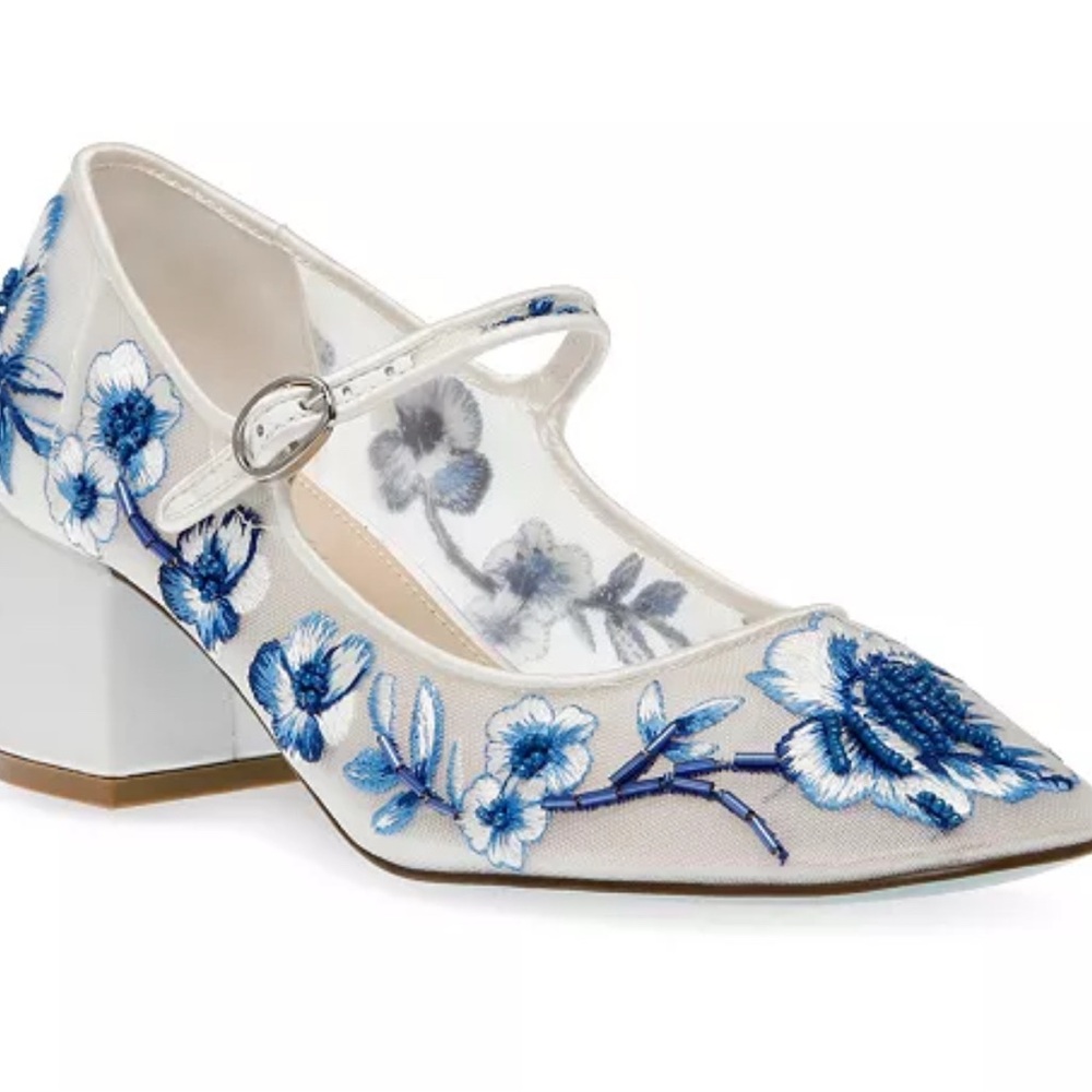Blue Floral heels